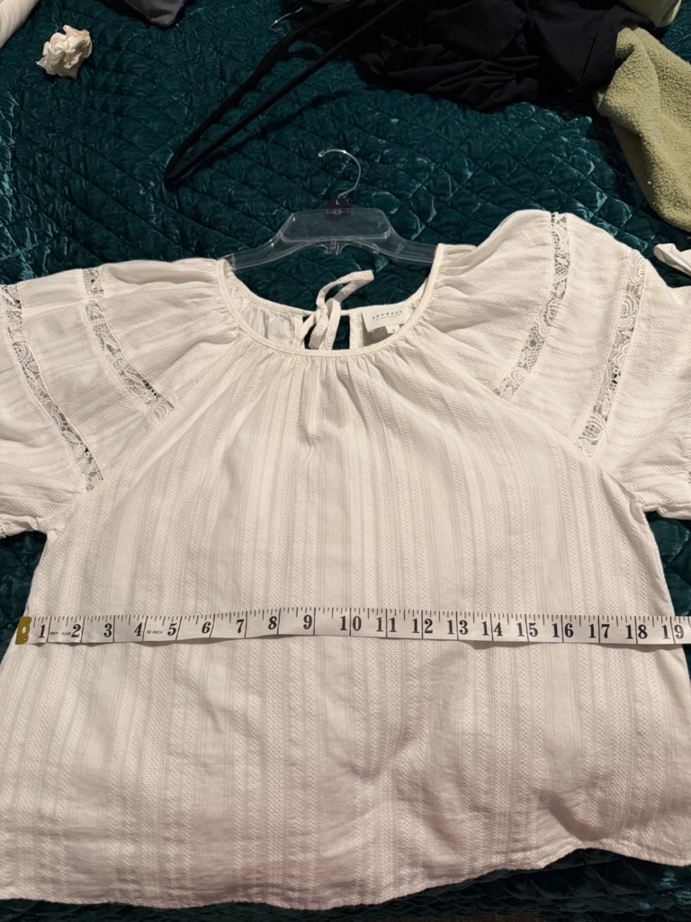 sundays Cream Boho Puff-Sleeve Peasant Top - Picture 4 of 7